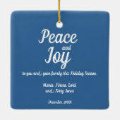 Portugiesisches Tiles-Foto für Weihnachtsferien Keramikornament (Rückseite)