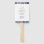 Portugiesisches Tiles-Hochzeitsprogramm Fächer (Rückseite)