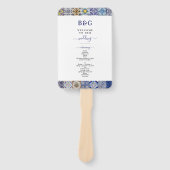 Portugiesisches Tiles-Hochzeitsprogramm Fächer (Vorderseite)