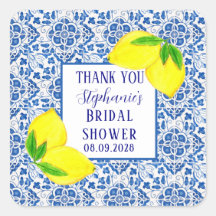 Portugiesisches Tiles Lemon Mittelmeer Brautparty