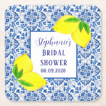 Portugiesisches Tiles Lemon Mittelmeer Brautparty