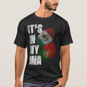 Portugiesisches und mexikanisches DNA-Mix-Flaggeng T-Shirt