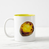 Portugiesisches Vanillepuddingtörtchen Zweifarbige Tasse (Links)