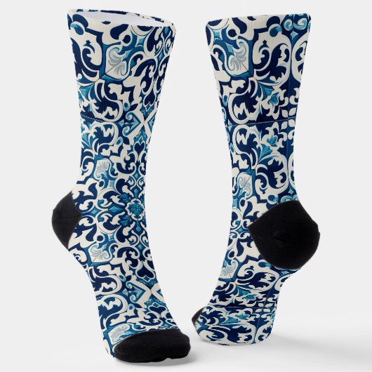 Portugiesisches Vintages Kachel Socken (Gewinkelt)