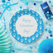 Portugiesisches Volksherz im Blütenmuster Pappteller (Party)