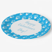 Portugiesisches Volksherz im Blütenmuster Pappteller (Schrägansicht)