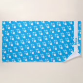 Portugiesisches Volksherz im Blütenmuster Strandtuch (Vorderseite)