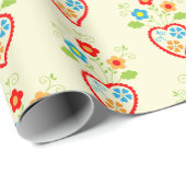 Portugiesisches Volksmuster Geschenkpapier (Rolleneckpunkt)