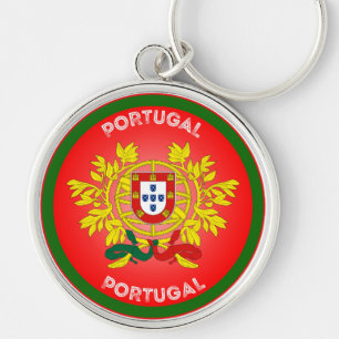 Portugiesisches Wappen Kreisform Schlüsselanhänger