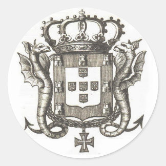 Portugiesisches Wappen Runder Aufkleber