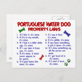 PORTUGIESISCHES WASSER-DOG-Eigentumsrecht 2 Postkarte (Vorne/Hinten)