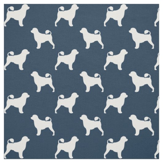 Portugiesisches Wasser-HundeSilhouette-Muster Stoff (Muster)