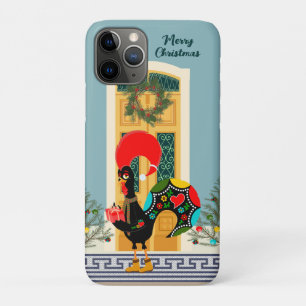 Portugiesisches Weihnachtshaus mit Hahn Grüßen Case-Mate iPhone Hülle