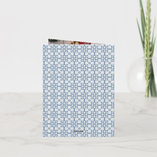 Portugiesisches Weihnachtshaus mit Rooster-Grüße Karte (Rückseite)