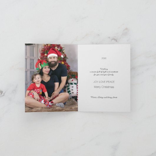 Portugiesisches Weihnachtshaus mit Rooster-Grüße Karte (Innenseite)