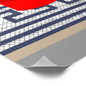 Portugiesisches Weihnachtshaus mit Rooster-Grüße Poster (Ecke)