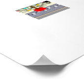 Portugiesisches Weihnachtshaus mit Rooster-Grüße Poster (Ecke)