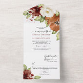 Português Rustic Wedding alle in einer Einladung (Innen Boden)