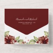 Português Rustic Wedding alle in einer Einladung (Rückseite)