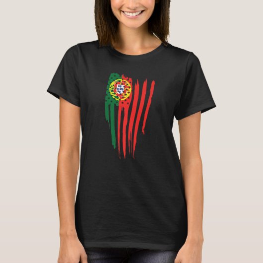 Portuguese American Flag USA Portugal Flag T-Shirt (Vorderseite)