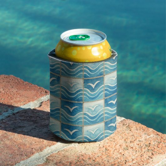 Portuguese Azulejo Blue Tile Pattern Can Cooler –  Dosenkühler (In Situ Pool)