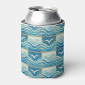 Portuguese Azulejo Blue Tile Pattern Can Cooler –  Dosenkühler (Kanne Vorderseite)