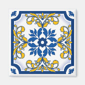 Portuguese Azulejo Ceramic Tile Magnet (Vorne)