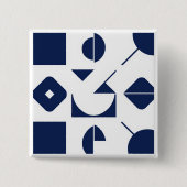 Portuguese Azulejo Geometric Pattern Button – Mode (Vorderseite)