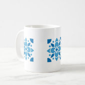 Portuguese Azulejo Tile Floral Mug – Blue Ceramic Kaffeetasse (Vorderseite Links)