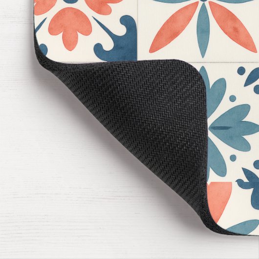 Portuguese Azulejo Tile Pattern Mousepad – Blue &  (Ecke)