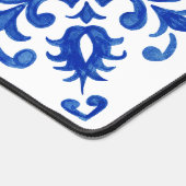 Portuguese Blue Tile Monogram Schreibtischunterlage (Ecke)