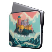 Portuguese Cliffside Palace & Ocean Waves Laptop S Laptopschutzhülle (Vorderseite Links)