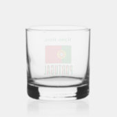 Portuguese Flag Green Personalized Whiskyglas (Rückseite)