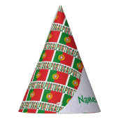 Portuguese Flag Tiled Personalized Paper Partyhütchen (Links)
