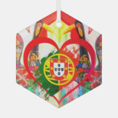 Portuguese folk art ornament aus glas (Vorderseite)