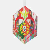 Portuguese folk art ornament aus glas (Vorderseite Links)