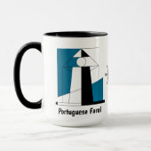 Portuguese Lighthouse Mug – Modern Farol Art Coffe Tasse (Links)