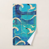 Portuguese Ocean Waves & Seagulls Towel Set – Coas (Handtuch)