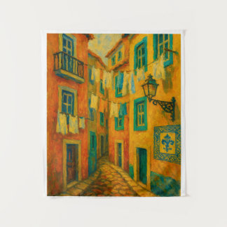Portuguese Street Art Tapestry – Colorful Lisbon O Wandteppich