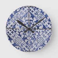 Portuguese Tiles - Azulejo Blue and White Floral