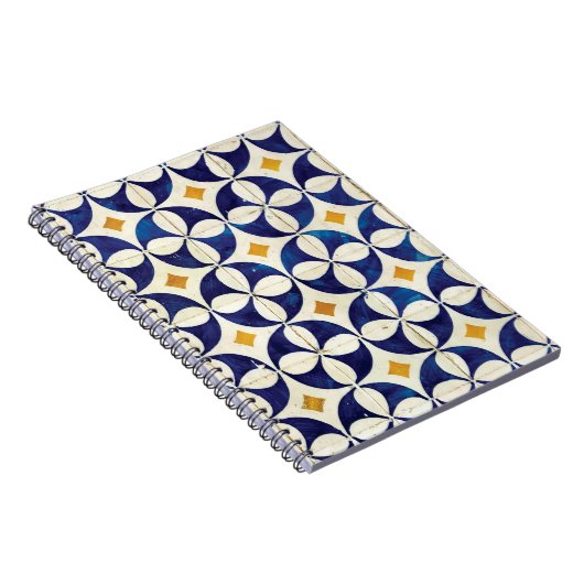 Portuguese Tiles - Azulejo Pattern Design Notizblock (Rechte Seite)