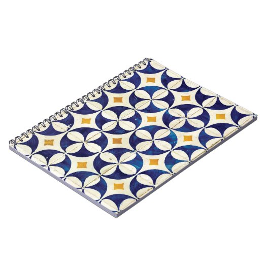 Portuguese Tiles - Azulejo Pattern Design Notizblock (Linke Seite)