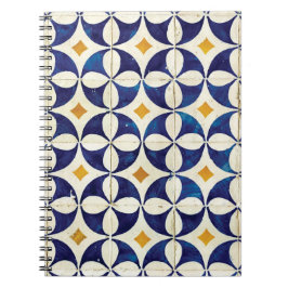 Portuguese Tiles - Azulejo Pattern Design Notizblock