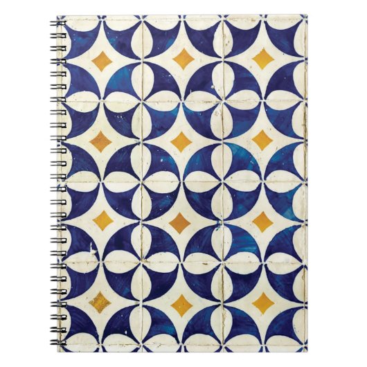 Portuguese Tiles - Azulejo Pattern Design Notizblock (Vorderseite)