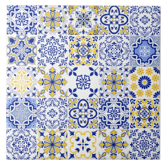 Portuguese Tiles Pattern Ceramic Tile  Fliese (Vorderseite)