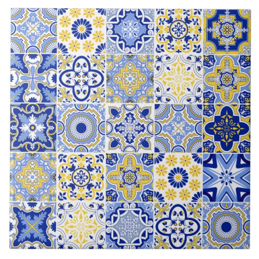 Portuguese Tiles Pattern Ceramic Tile  Fliese (Vorderseite)