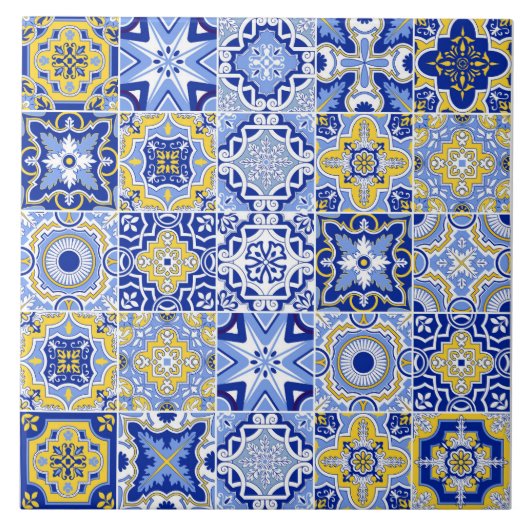 Portuguese Tiles Pattern Ceramic Tile  Fliese (Vorderseite)