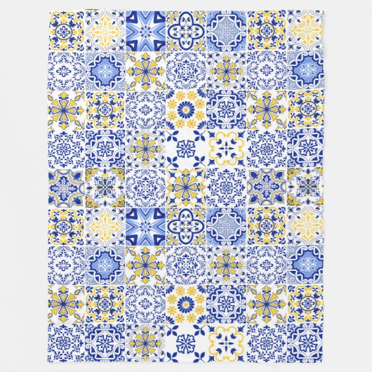 Portuguese Tiles Pattern  Fleecedecke (Vorderseite)