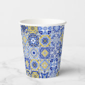 Portuguese Tiles Pattern  Pappbecher (Rückseite)
