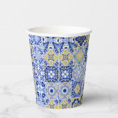 Portuguese Tiles Pattern  Pappbecher (Rechts)